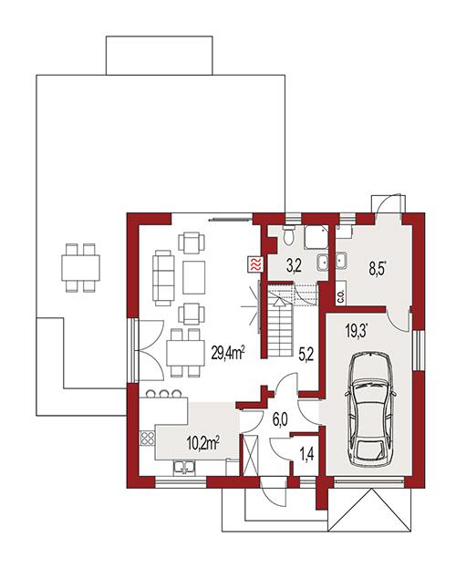 Rzut parteru POW. 0,0 m²