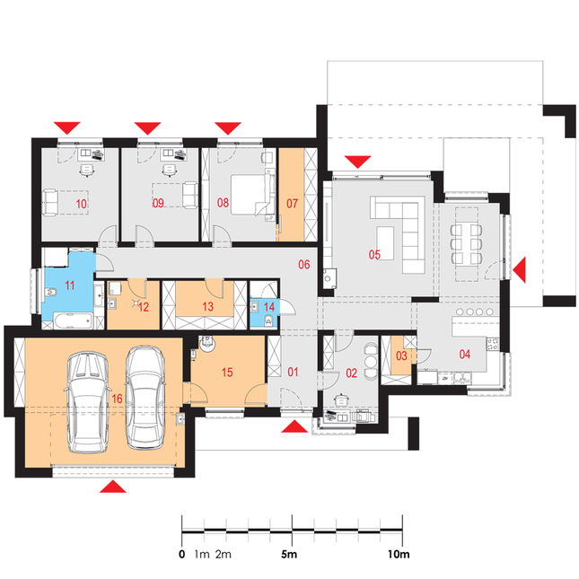 Rzut parteru POW. 226,6 m²