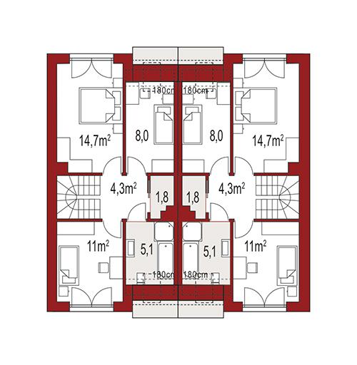 Rzut poddasza POW. 0,0 m²