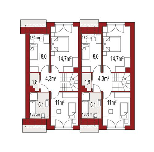 Rzut poddasza POW. 0,0 m²