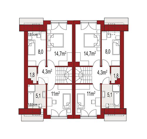 Rzut poddasza POW. 0,0 m²