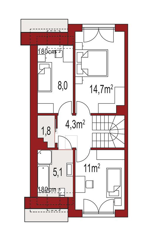 Rzut poddasza POW. 0,0 m²