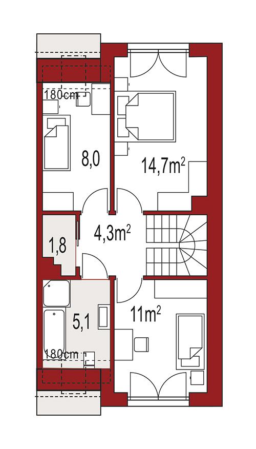 Rzut poddasza POW. 0,0 m²