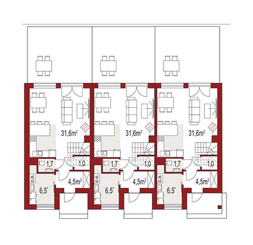 Rzut parteru POW. 0,0 m²