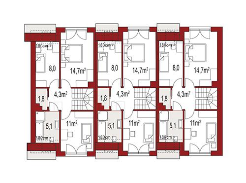 Rzut poddasza POW. 0,0 m²