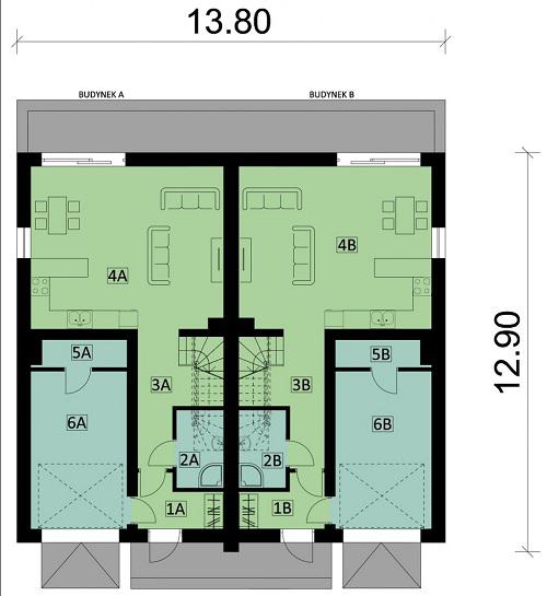 Rzut parteru POW. 0,0 m²