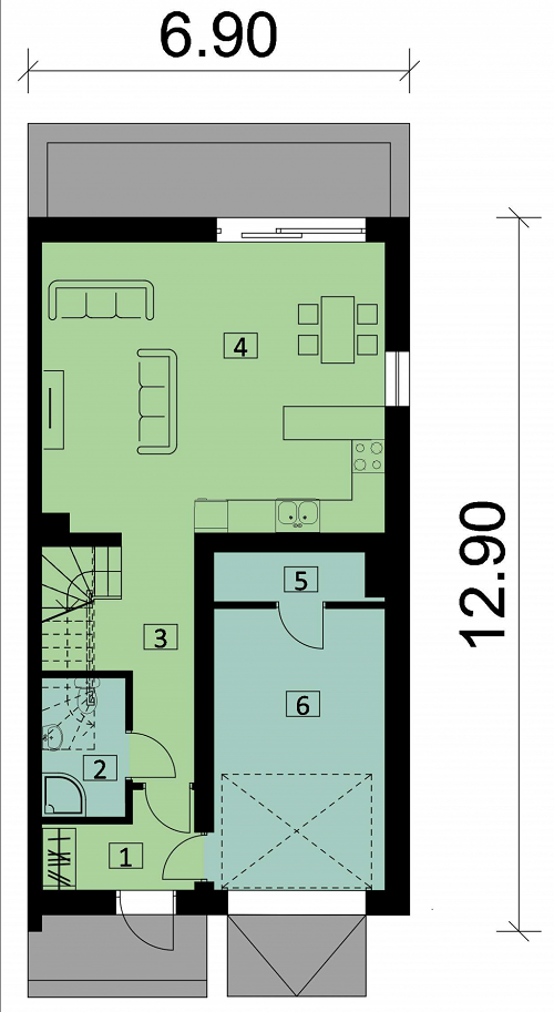 Rzut parteru POW. 0,0 m²