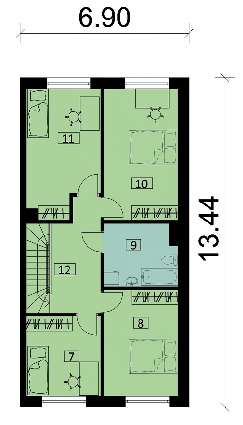 Rzut piętra POW. 0,0 m²