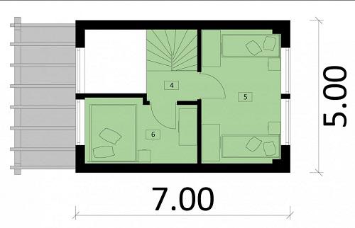 Rzut poddasza POW. 0,0 m²