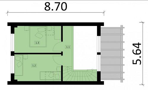 Rzut poddasza POW. 0,0 m²