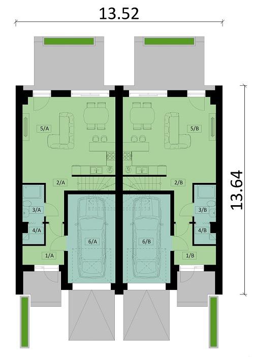 Rzut parteru POW. 0,0 m²