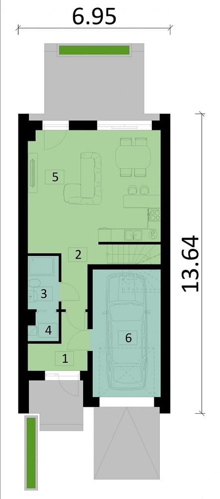 Rzut parteru POW. 0,0 m²