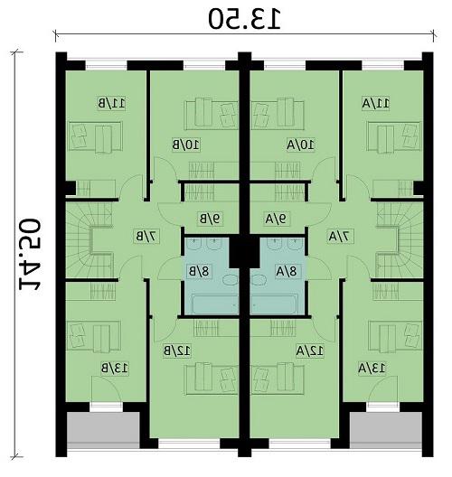 Rzut piętra lustro POW. 0,0 m²