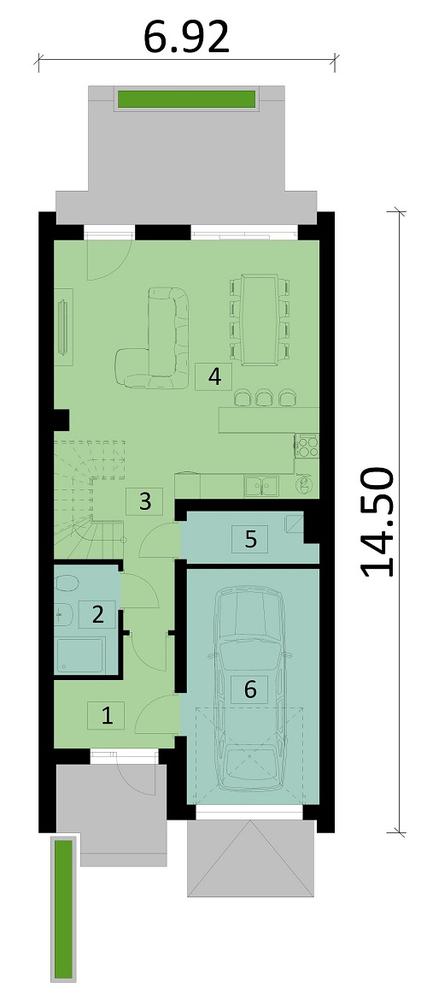 Rzut parteru POW. 0,0 m²