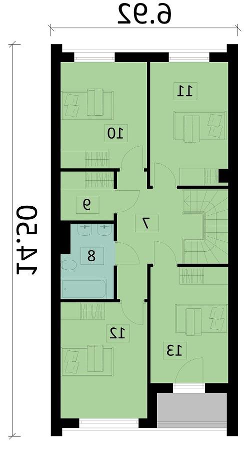 Rzut piętra lustro POW. 0,0 m²