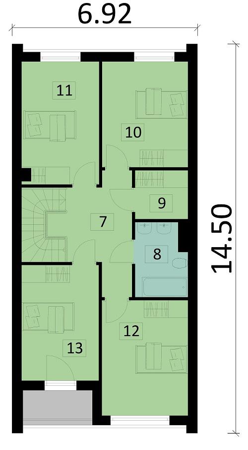 Rzut piętra POW. 0,0 m²