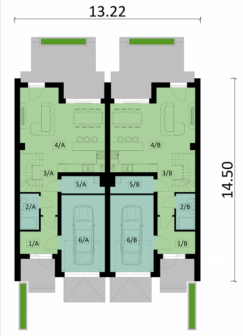Rzut parteru POW. 0,0 m²