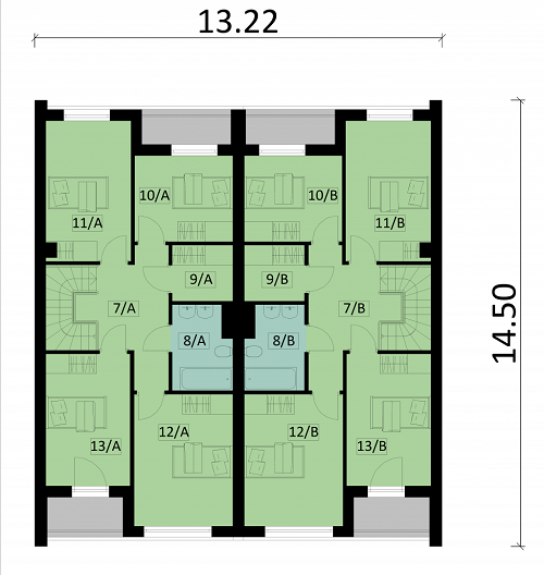 Rzut piętra POW. 0,0 m²