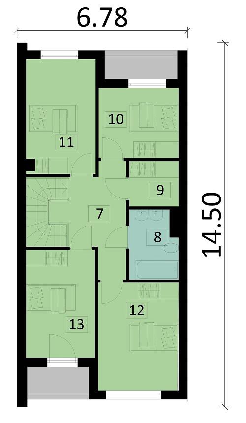 Rzut piętra POW. 0,0 m²