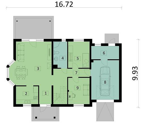 Rzut parteru POW. 0,0 m²