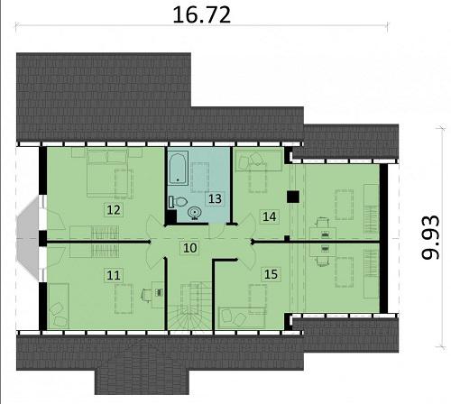 Rzut poddasza POW. 0,0 m²