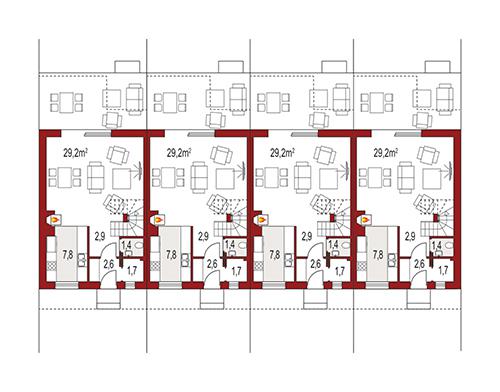 Rzut parteru POW. 0,0 m²
