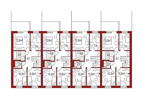 Rzut poddasza POW. 0,0 m²