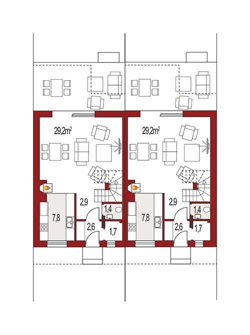 Rzut parteru POW. 0,0 m²