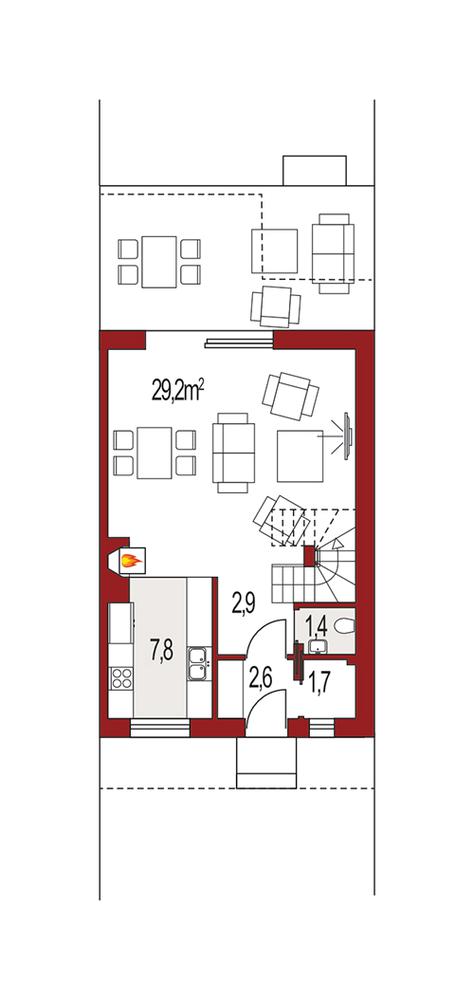 Rzut parteru POW. 0,0 m²