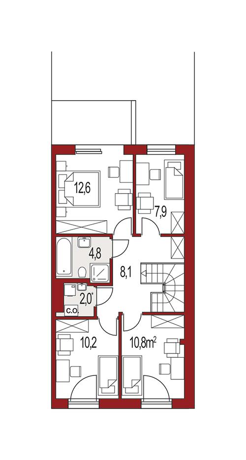 Rzut piętra POW. 0,0 m²