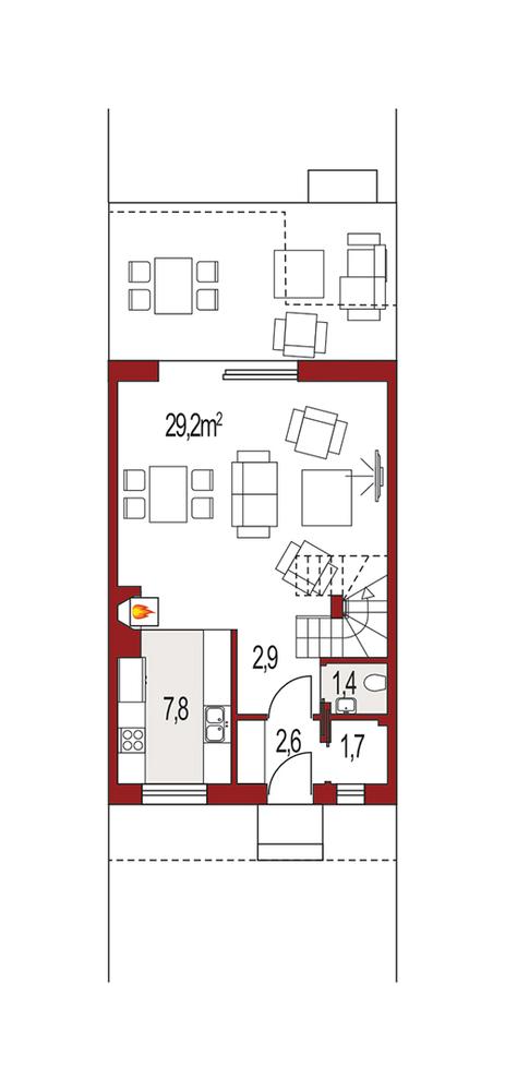 Rzut parteru POW. 0,0 m²