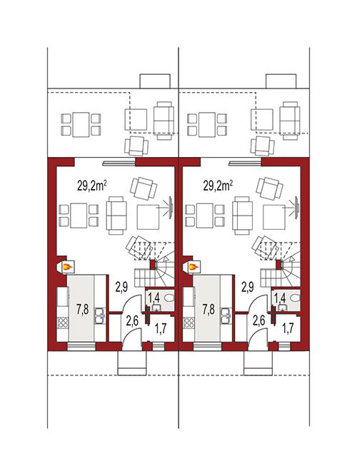 Rzut parteru POW. 0,0 m²