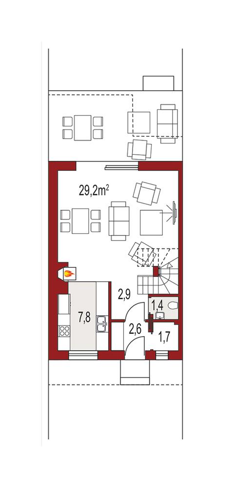 Rzut parteru POW. 0,0 m²