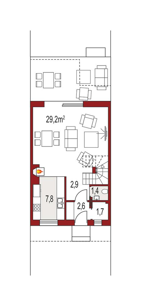 Rzut parteru POW. 0,0 m²