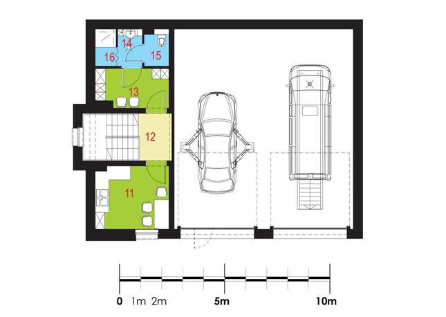 Rzut piętra POW. 28,5 m²