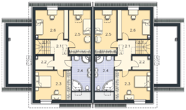 Rzut poddasza POW. 67,9 m²