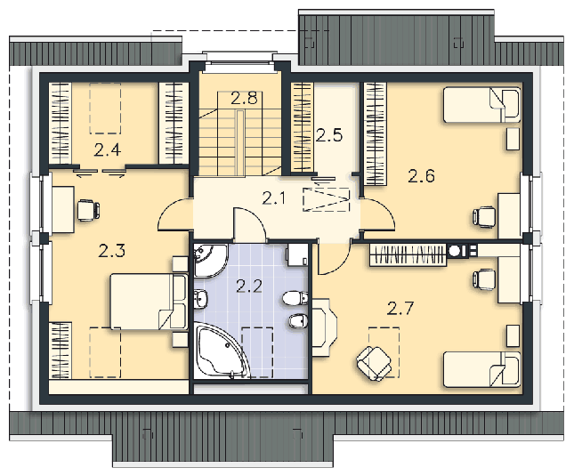 Rzut poddasza POW. 95,2 m²