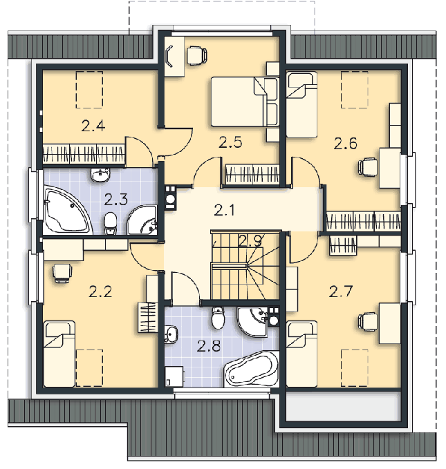 Rzut poddasza POW. 96,7 m²