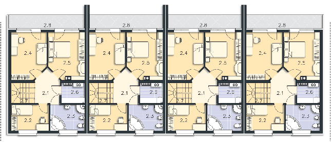 Rzut poddasza POW. 70,0 m²