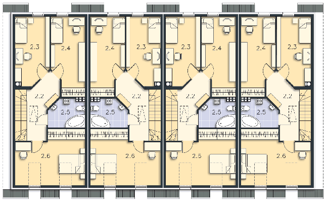 Rzut poddasza POW. 67,6 m²