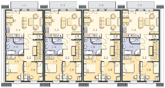 Rzut poddasza POW. 78,5 m²