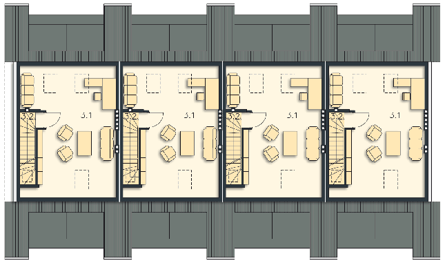 Rzut poddasza POW. 40,2 m²