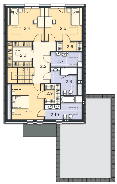 Rzut poddasza POW. 106,0 m²