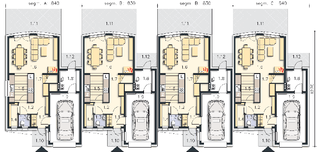 Rzut parteru POW. 66,3 m²