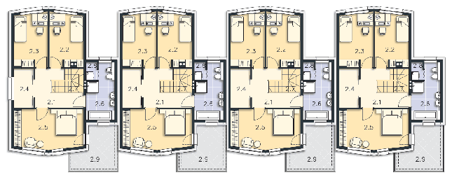 Rzut piętra POW. 60,3 m²