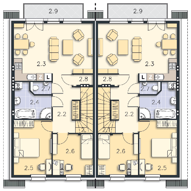 Rzut poddasza POW. 78,5 m²