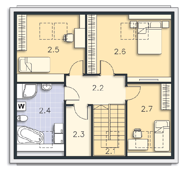 Rzut poddasza POW. 79,4 m²