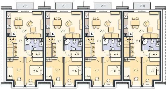 Rzut poddasza POW. 64,6 m²