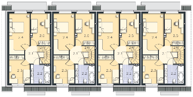 Rzut poddasza POW. 54,2 m²