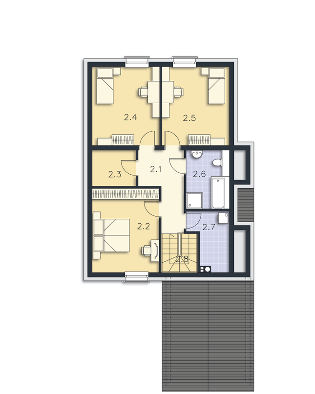 Rzut poddasza POW. 79,4 m²